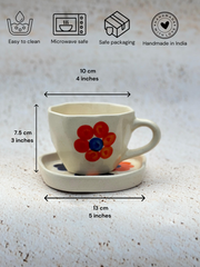 Nurture India Orange Bubble Cup Saucer