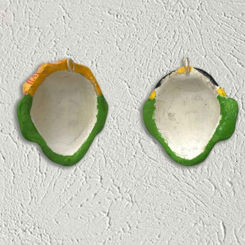 Nakashi painting : Wall Mask Green(Mask Work) – Decor Wall Mask