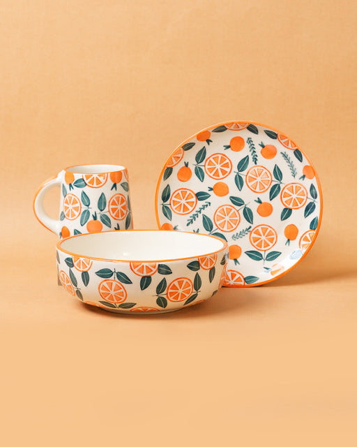 Nurture India Orange Breakfast 3-Piece Set