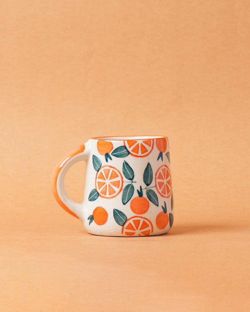 Nurture India Orange Ceramic Cup ml 8-oz 250-Piece Set