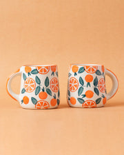 Nurture India Orange Ceramic Cup ml 8-oz 250-Piece Set