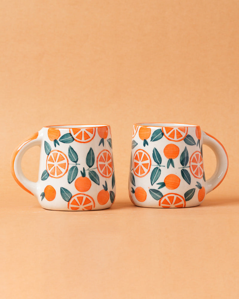 Nurture India Orange Ceramic Cup ml 8-oz 250-Piece Set