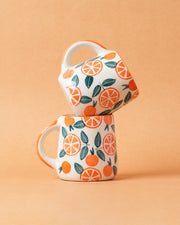 Nurture India Orange Ceramic Cup ml 8-oz 250-Piece Set