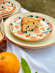 Nurture India Orange Ceramic Plate Cup