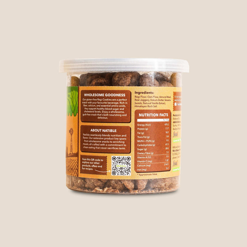 Natible Ragi Mini Cookies Variety Packs – Wholesome Snack Cookies (5.29 oz)
