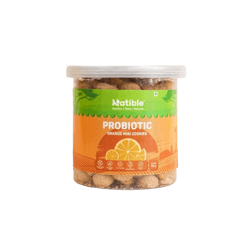 Natible Natible Probiotic Orange Mini Cookies – Wholesome Snack Cookies (5.29 oz)