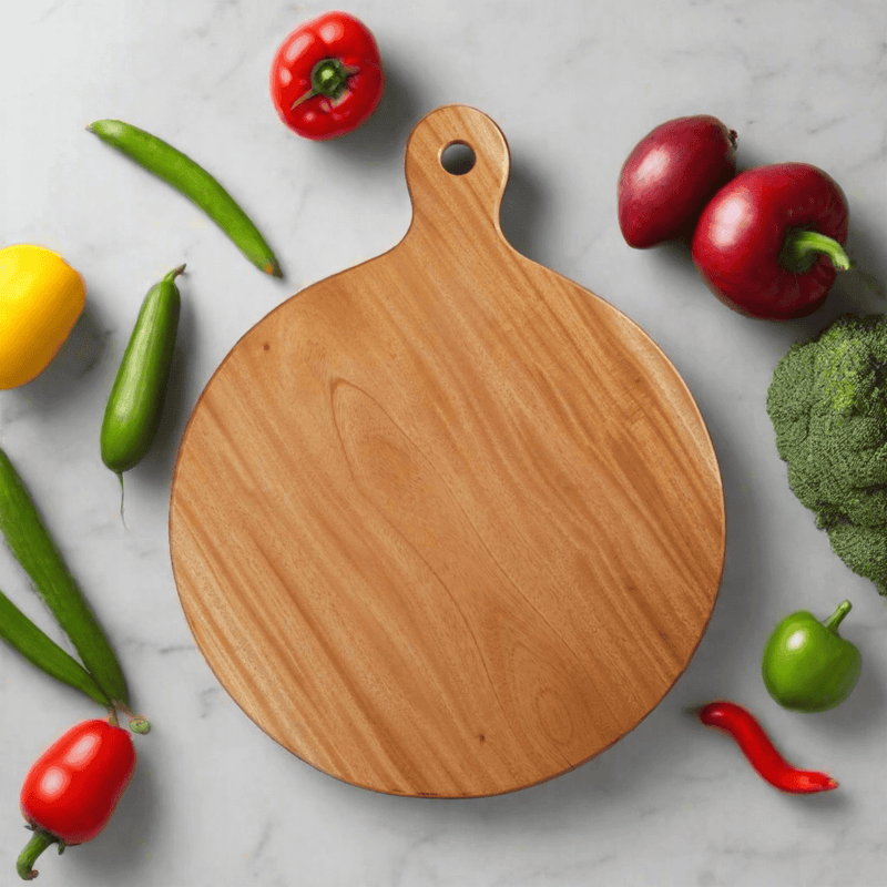 Neem Wood Chopping Board Compact Round – Cutting Board