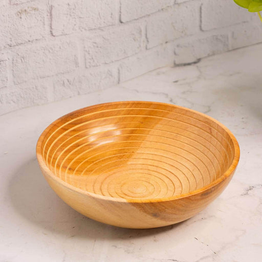Neem Wood Design Fruit Bowl – Serving Bowl