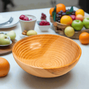 Neem Wood Design Fruit Bowl – Serving Bowl