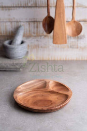 Neem Wood Dinner Plate: Kids Plate – Kitchen Utensil