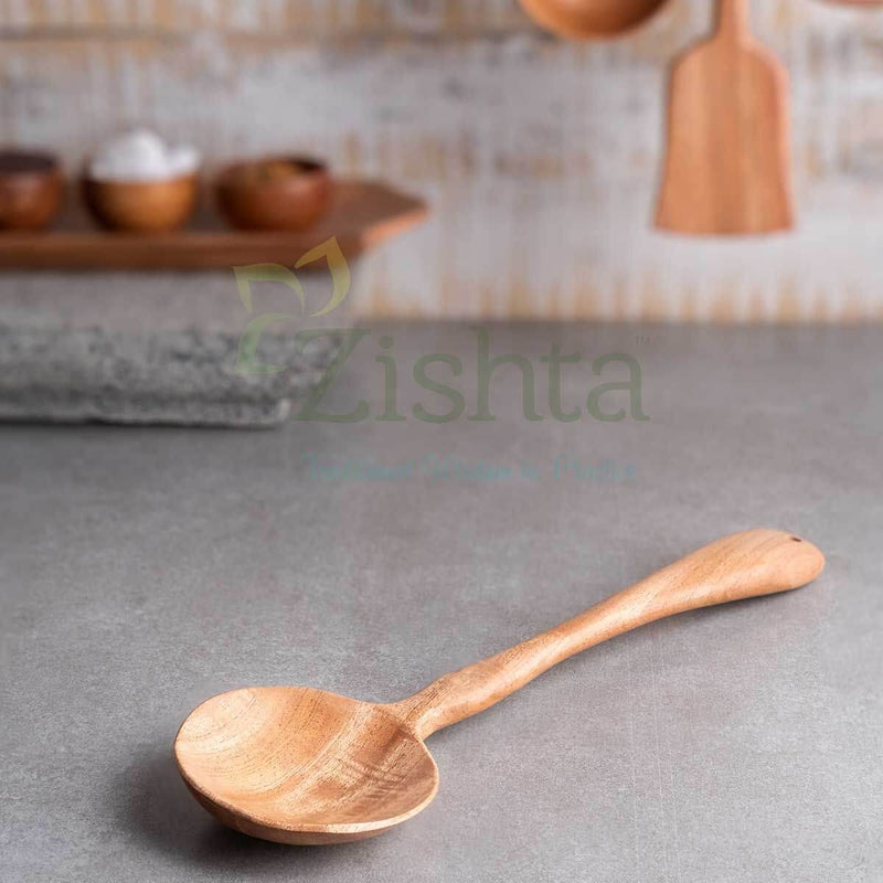 Neem Wood Ladle-Curry – Tadka Ladle
