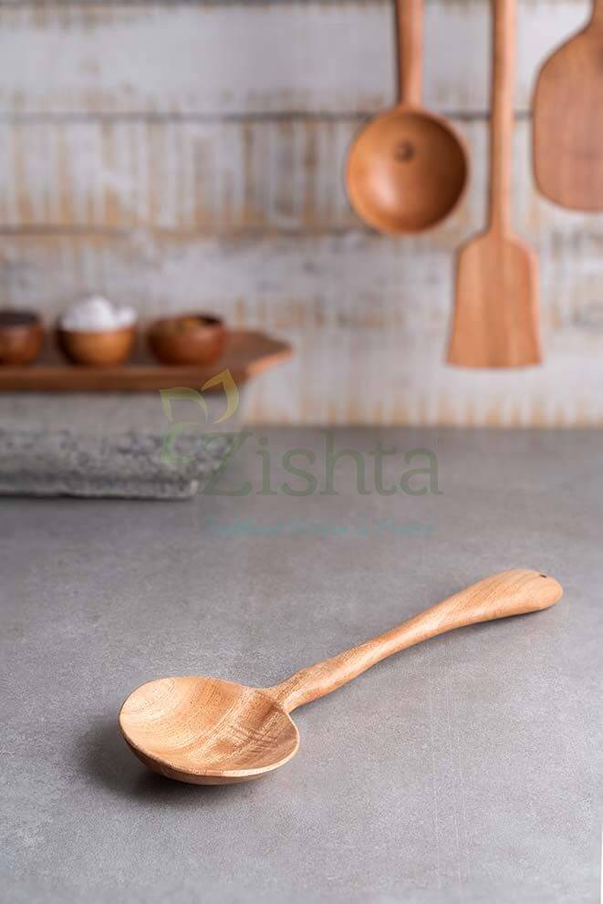 Neem Wood Ladle-Curry – Tadka Ladle