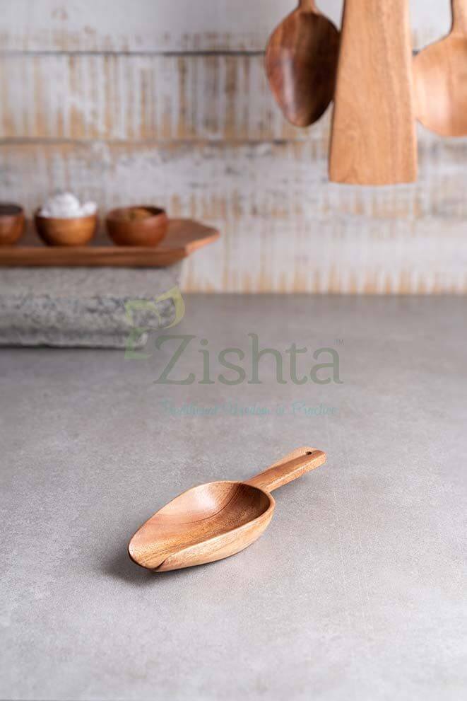 Neem Wood Ladle-Flour – Tadka Ladle
