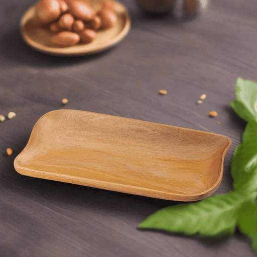 Neem Wood Rectangle Platter – Utensil