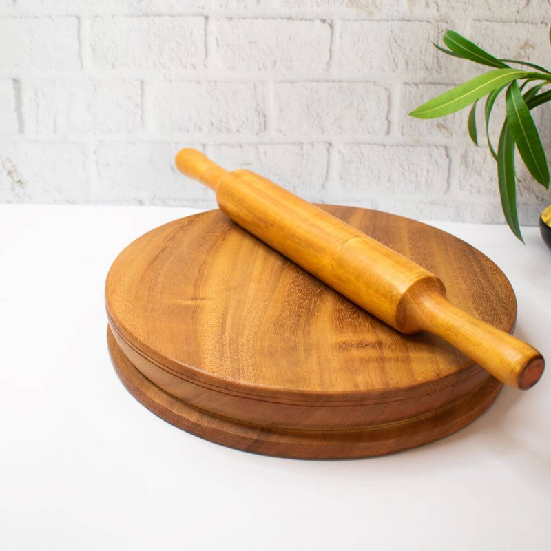 Neem Wood Roti Chakla Belan – Kitchen Utensil