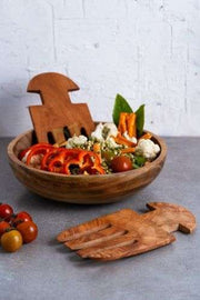 Neem Wood Salad Mixer (Set of 2) – Kitchen Utensil