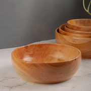 Neem Wood Serving Bowl – Natural Neem Wood Salad Bowl