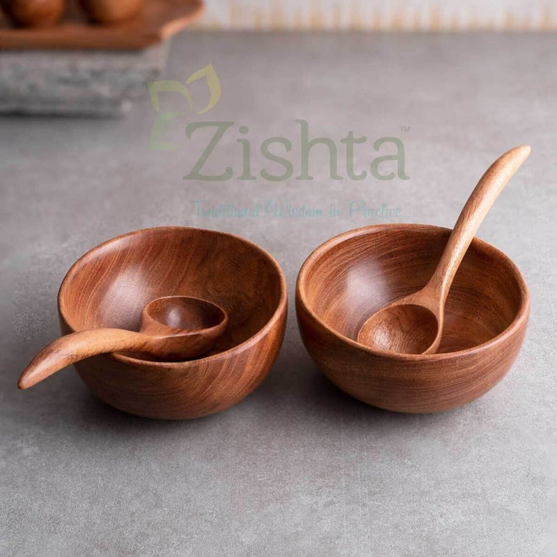 Neem Wood Soup Bowl (Set of 2) – Kitchen Tool