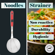 Stainless Steel Deep Fry Strainer with Plastic Handle – Deep Fry Skimmer