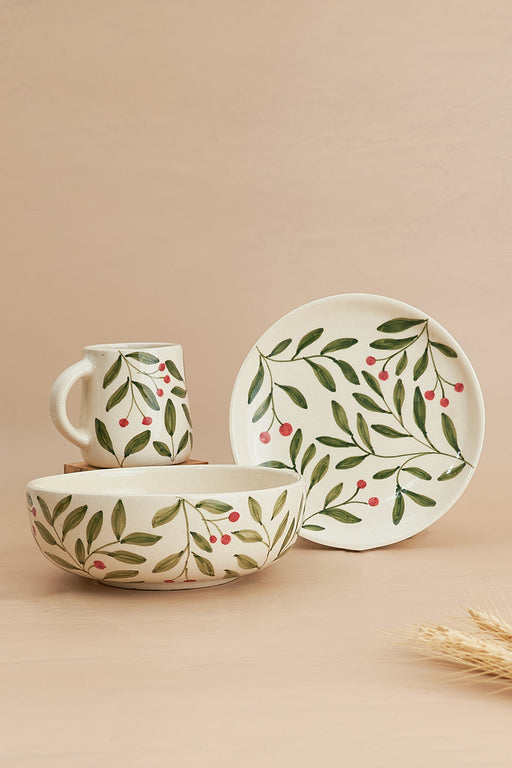 Nurture India Olive Leaf Breakfast 3-Piece Set