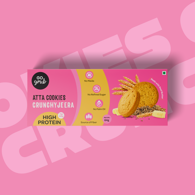 Atta Jeera Cookies - Whole Wheat Cumin Cookies | No White Flour, High-Protein