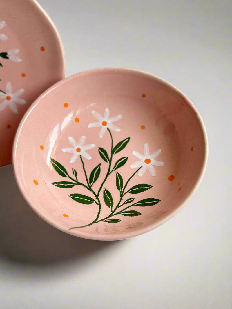 Nurture India Parijat Postcard Ceramic Bowl Single