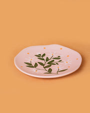 Nurture India Parijat Postcard Plate 8-Inch 2-Piece Set