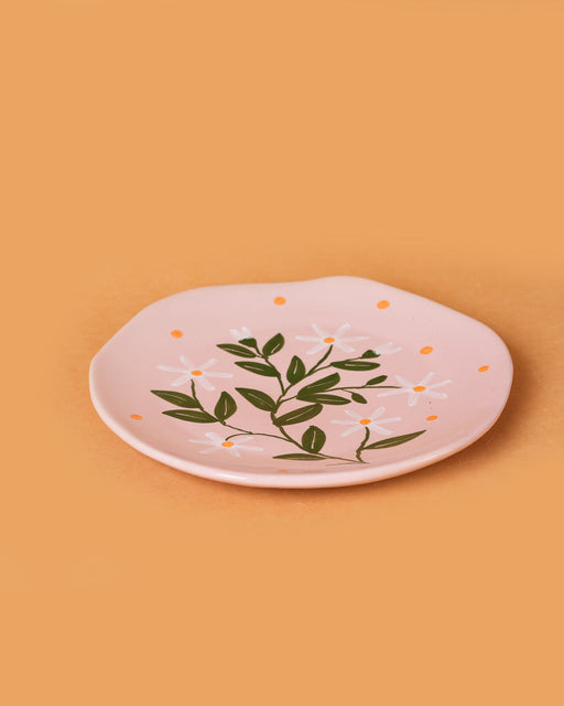 Nurture India Parijat Postcard Plate 8-Inch 2-Piece Set
