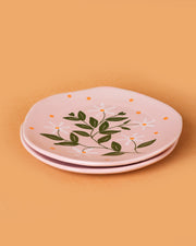 Nurture India Parijat Postcard Plate 8-Inch 2-Piece Set