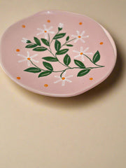 Nurture India Parijat Postcard Plate 8-Inch 2-Piece Set
