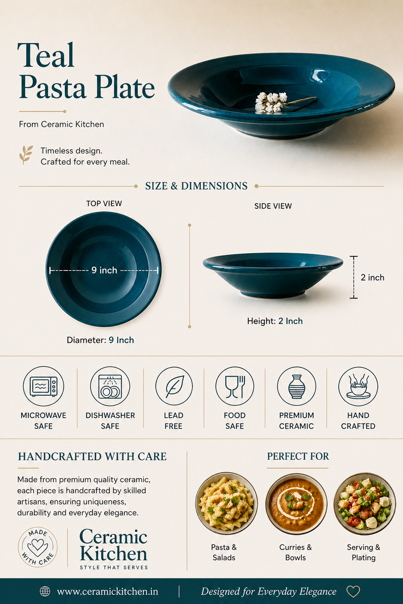 ceramic-kitchen-teal-green-pasta-plate