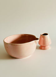 Nurture India Pastel Pink Matcha Bowl Whisk Holder