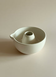 Nurture India Pastel White Matcha Bowl Whisk Holder