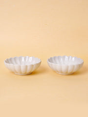 Nurture India Pearl White Small Bowls 2-Piece Set