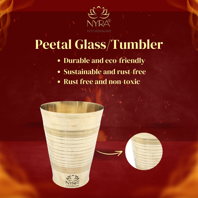 Brass Water Glass (Pital Tumbler) – Drinking Tumbler