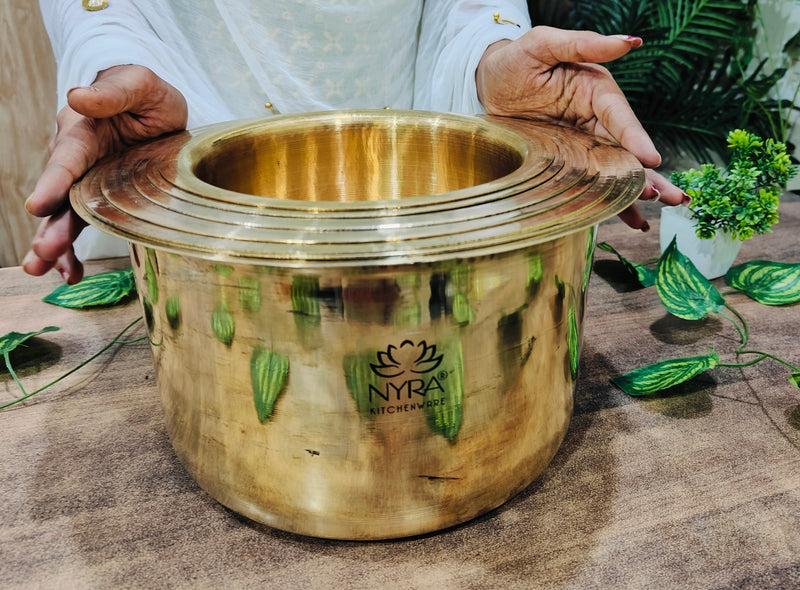 Pure Brass/Peetal Bhagona/Tope – Kitchen Utensil