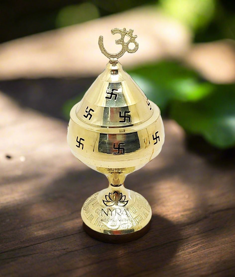 Pure Brass/Peetal Swastik Diya