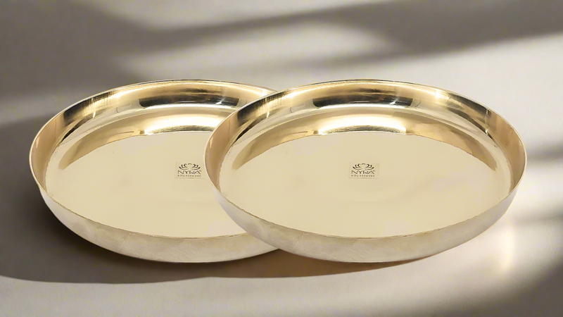 Pure Bronze Kansa Dinner Thali Set – Kitchen Utensil