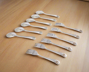 Cutlery Set of 12 Stainless Steel Cutlery - 6 & Forks - 6 