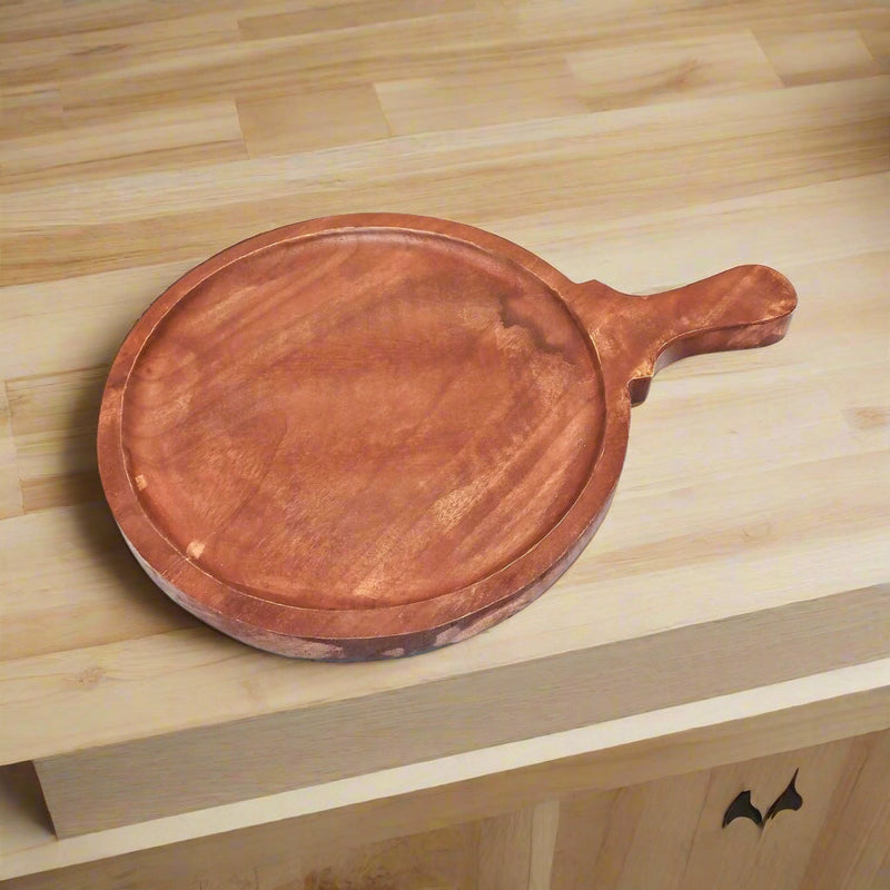 Wooden Pizza Serving Bat with Handle – Pizza Serving Board