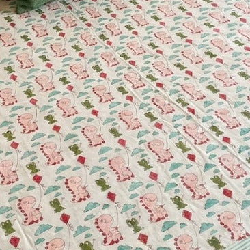 aenak-pink-dinosaur-handblock-duvet-quilt-cover