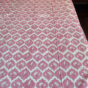 aenak-pink-parrot-handblock-premium-cotton-fitted-bedsheet-set