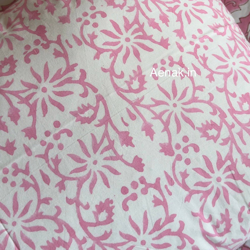 aenak-pink-parrot-handblock-premium-cotton-fitted-bedsheet-set