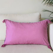 Nurture India Purple Flower Trail Cushion Cover