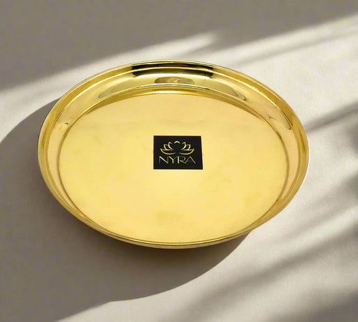 Pure Brass Pooja Thali – Serving Plate