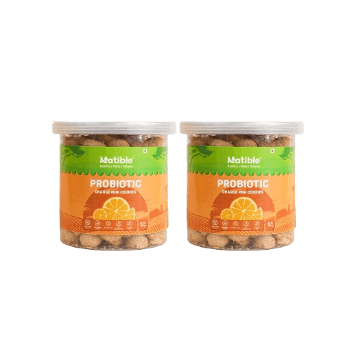 Natible Natible Probiotic Orange Mini Cookies Variety Pack – Wholesome Snack Cookies (5.29 oz)