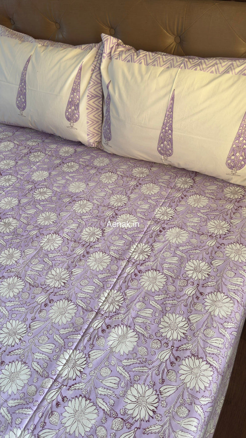 aenak-purple-floral-garden-handblock-premium-cotton-bedsheet-set