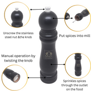 Traditional Wooden Salt & Pepper Sprinkler – Kitchen Utensil