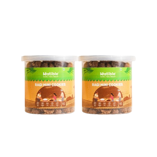 Natible Ragi Mini Cookies Variety Packs – Wholesome Snack Cookies (5.29 oz)