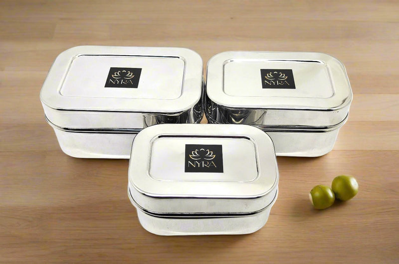 Stainless Steel Mini Rectangle Storage Box/Containers With Lid – Storage Container